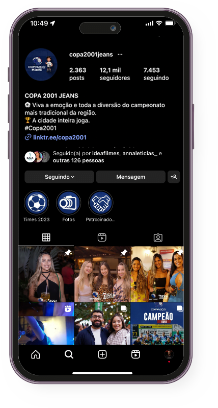 Copa 2001 no Instagram